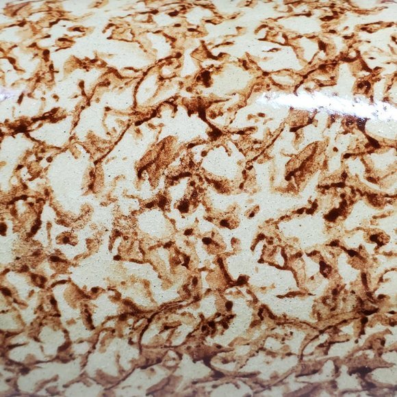 Robinson Ransbottom Roseville OH Brown Spongeware Crock Pottery 700-E 5.25" x 5" - Picture 7 of 10